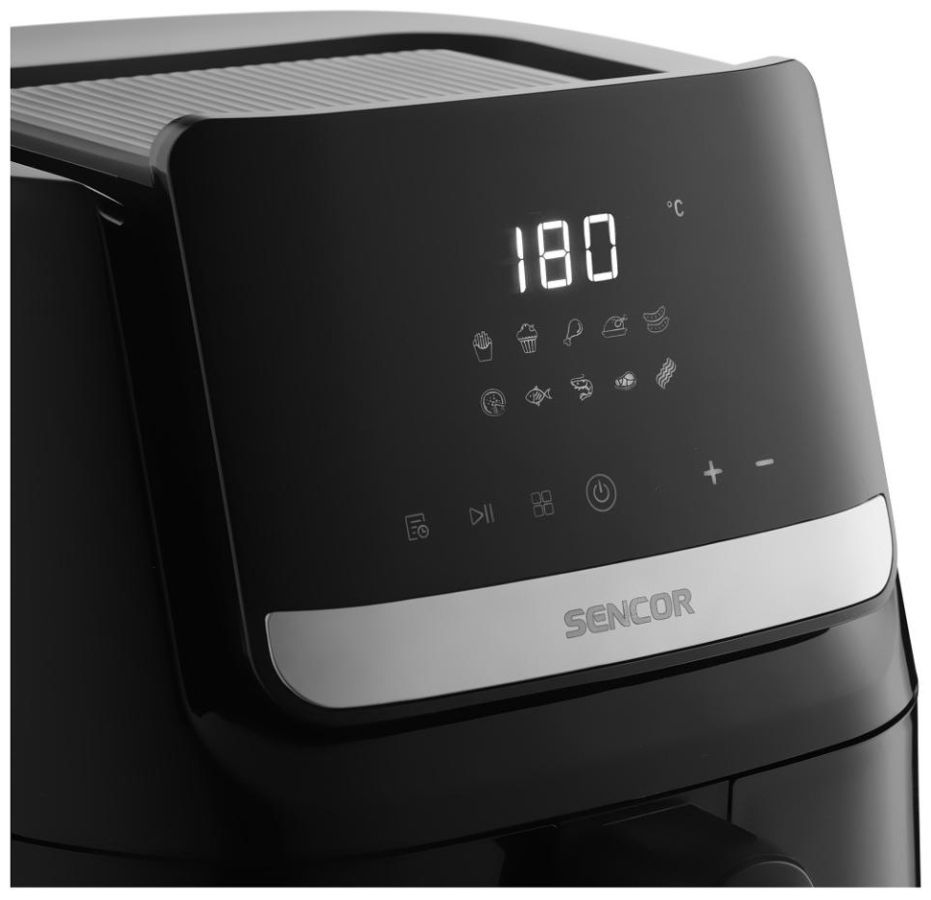 SENCOR Horkovzdušná fritéza 6,5 l, 1 600 W – černá