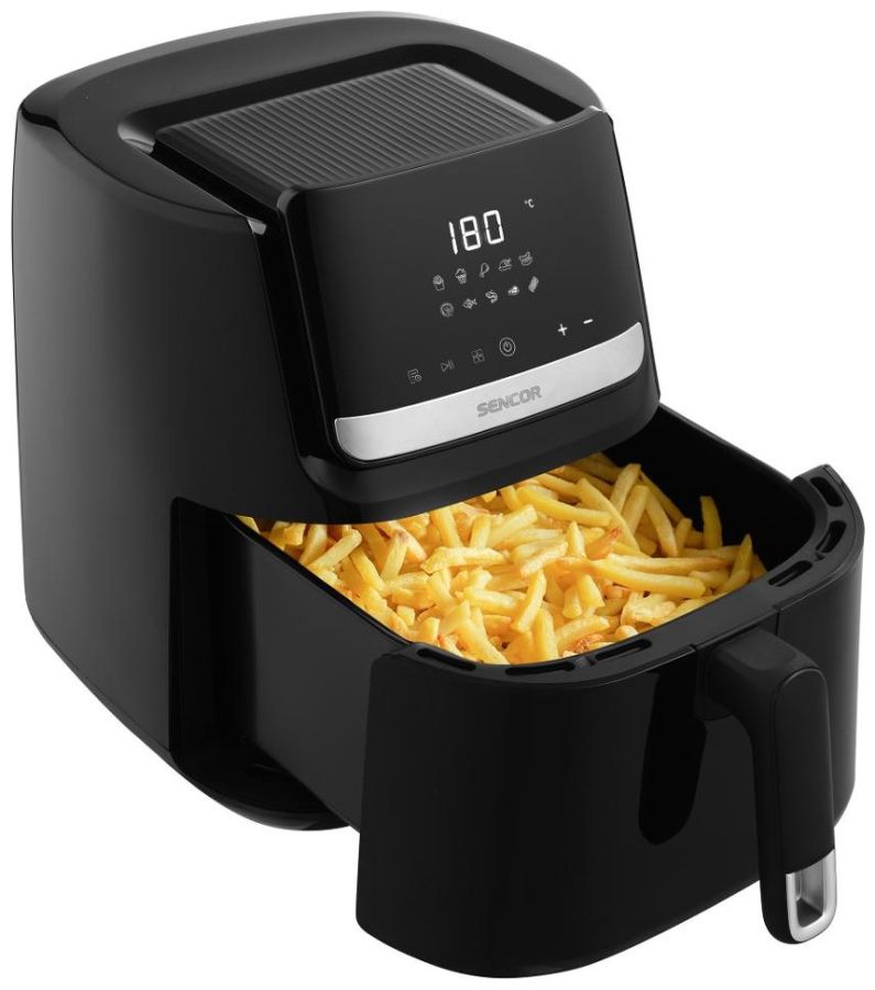 SENCOR Horkovzdušná fritéza 6,5 l, 1 600 W – černá