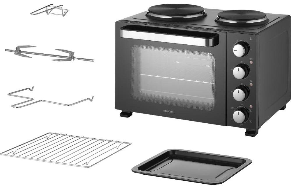 SENCOR Mini trouba 28 l, 3&nbsp;200 W – černá