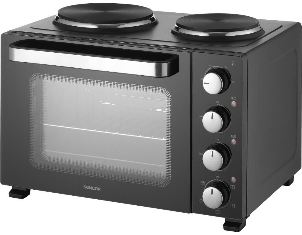 SENCOR Mini trouba 28 l, 3 200 W – černá