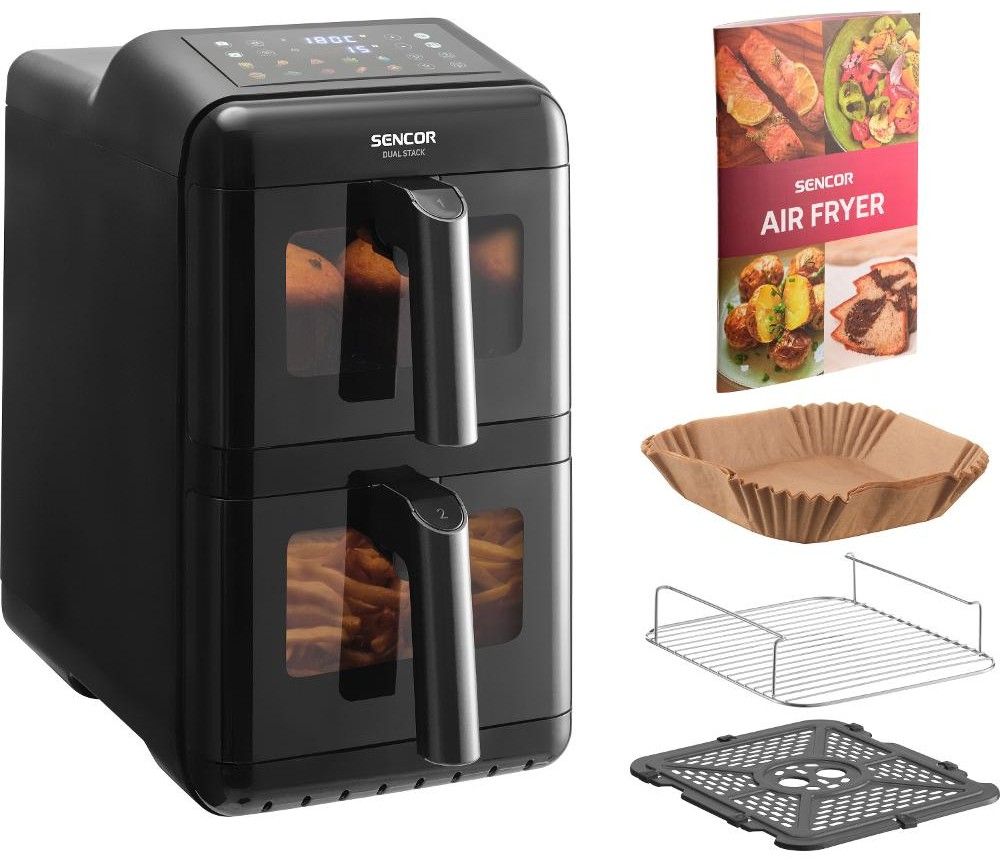 SENCOR Horkovzdušná fritéza 11,6 l, 3 000 W – černá